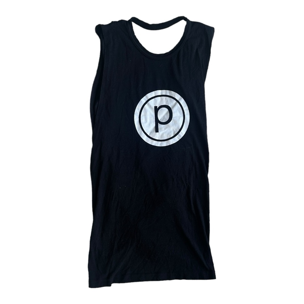 Pure Barre Free People Open Back Flowing Back Tank top Workout FP Movement Logo